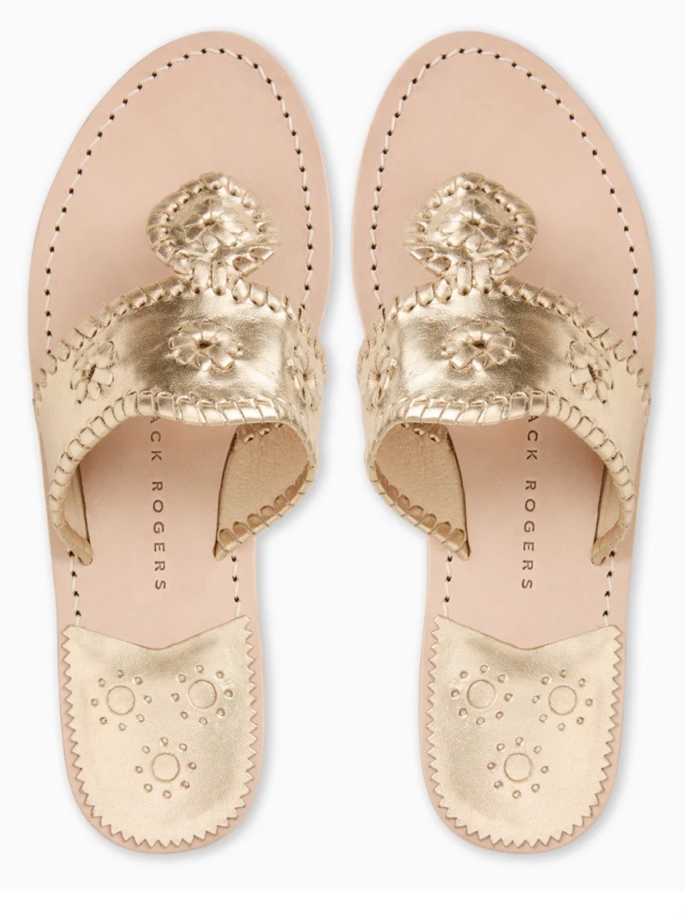 Jack Rogers Original Jacks flat sandal in platinum - size 6.5